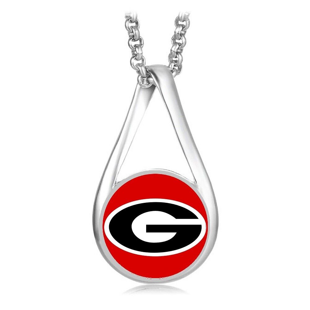 Special University Of Georgia Bulldogs Womens Sterling Silver Necklace Gift D28L