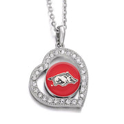 Arkansas Razorbacks Womens Sterling Silver Link Chain Necklace With Pendant D19