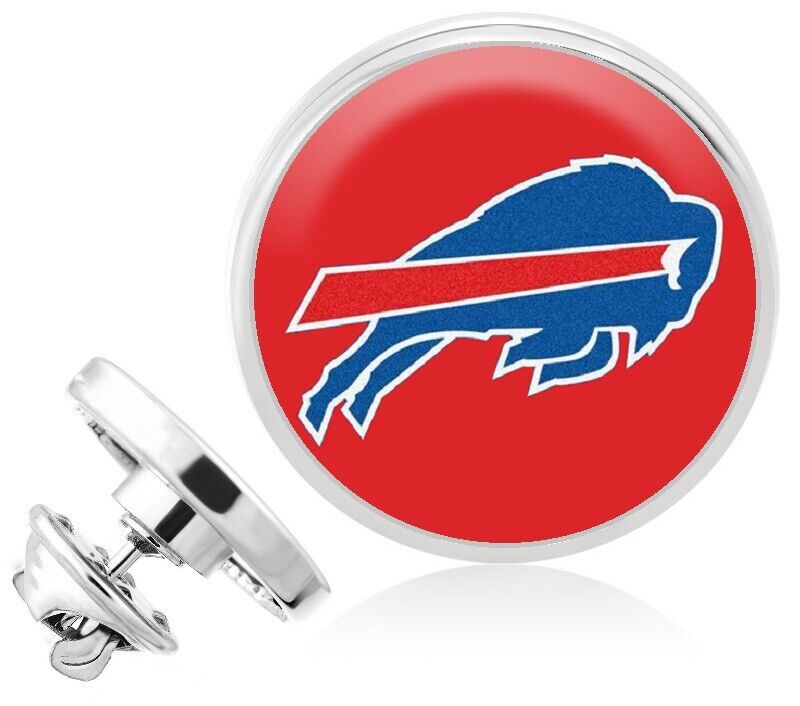 Buffalo Bills Silver Pin Lapel Broach Football Team Gift W Gift Pkg D23