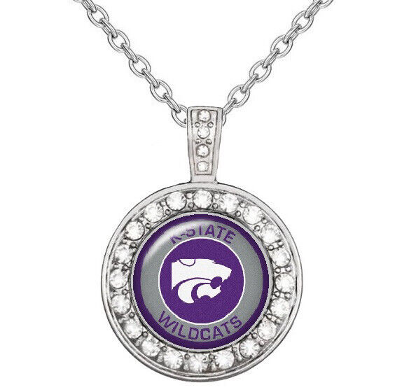 Kansas State Wildcats Women'S 925 Sterling Silver Necklace College Football D18