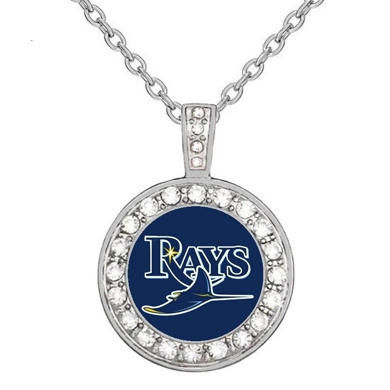 Tampa Bay Rays Womens Sterling Silver Chain Link Necklace With Pendant D18