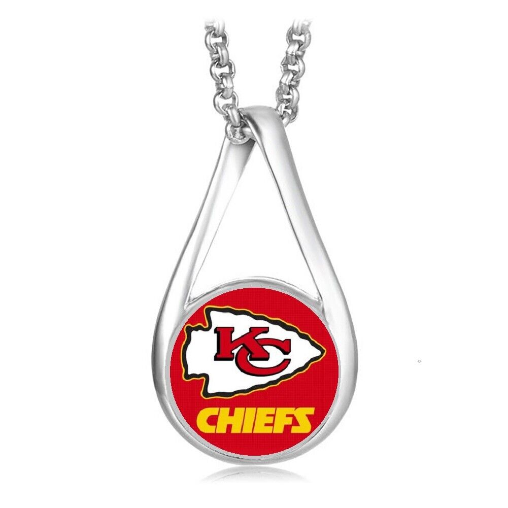 Spec Kansas City Chiefs Womens Infinity Sterling Silver Necklace And Pendant D28