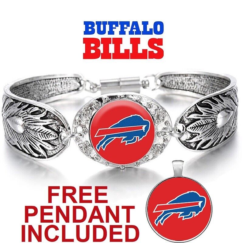 Buffalo Bills Womens Tibetian Sterling Silver Bracelet Jewelry Gift D3