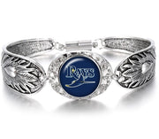 Tampa Bay Rays Women'S Sterling Silver Bracelet Baseball W Gift Pkg D3