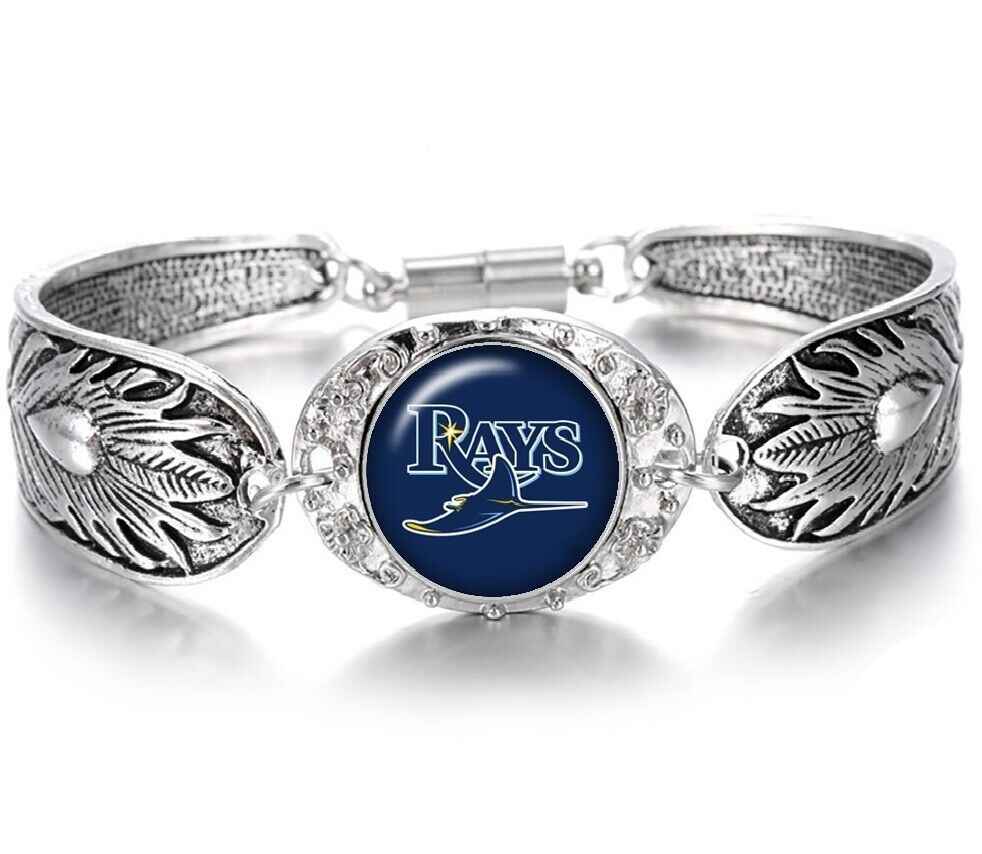 Tampa Bay Rays Women'S Sterling Silver Bracelet Baseball W Gift Pkg D3