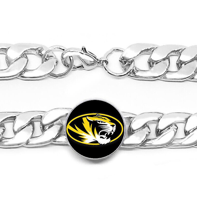 Mizzou University Of Missouri Tigers Mens Link Chain Bracelet Jewelry Gift D4