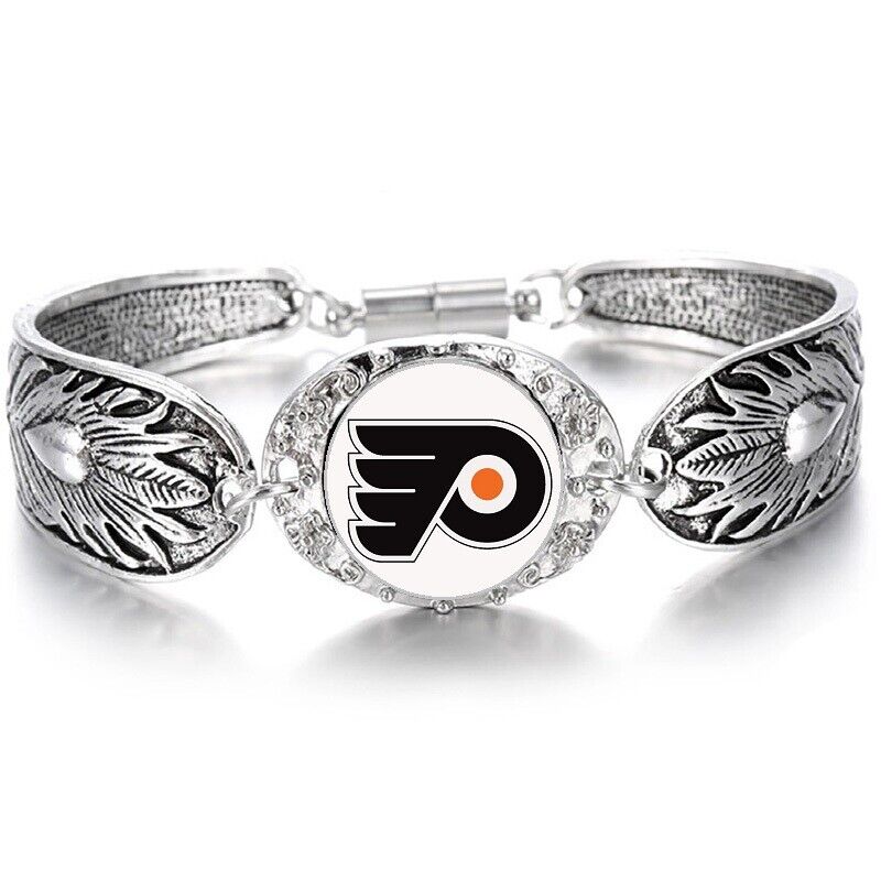 Philadelphia Flyers Hockey Fan Women'S Sterling Silver Bracelet Jewelry Gift D3