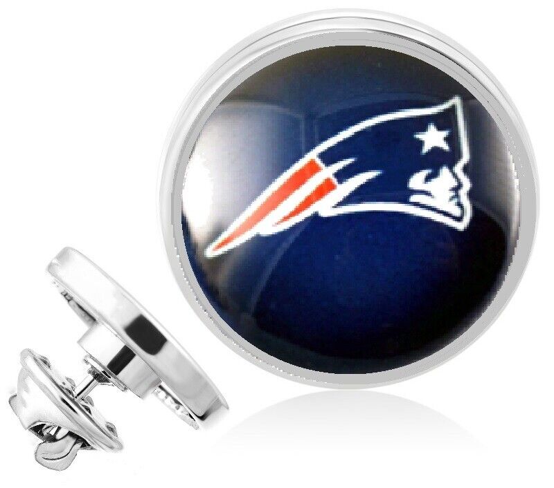 New England Patriots Silver Pin Lapel Broach Football Team Gift W Gift Pkg D23