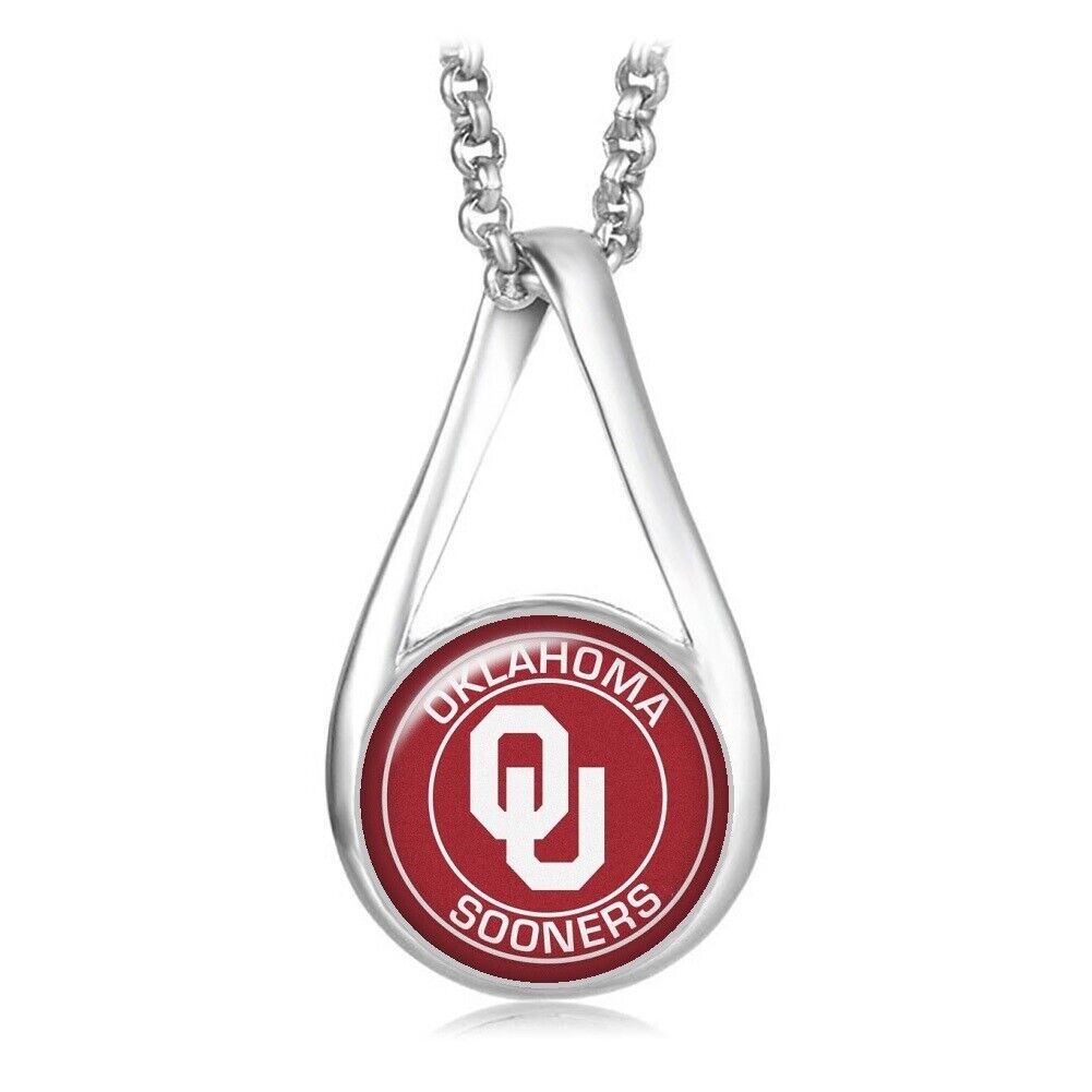 Oklahoma Sooners Womens Sterling Silver Necklace University Gift D28Br