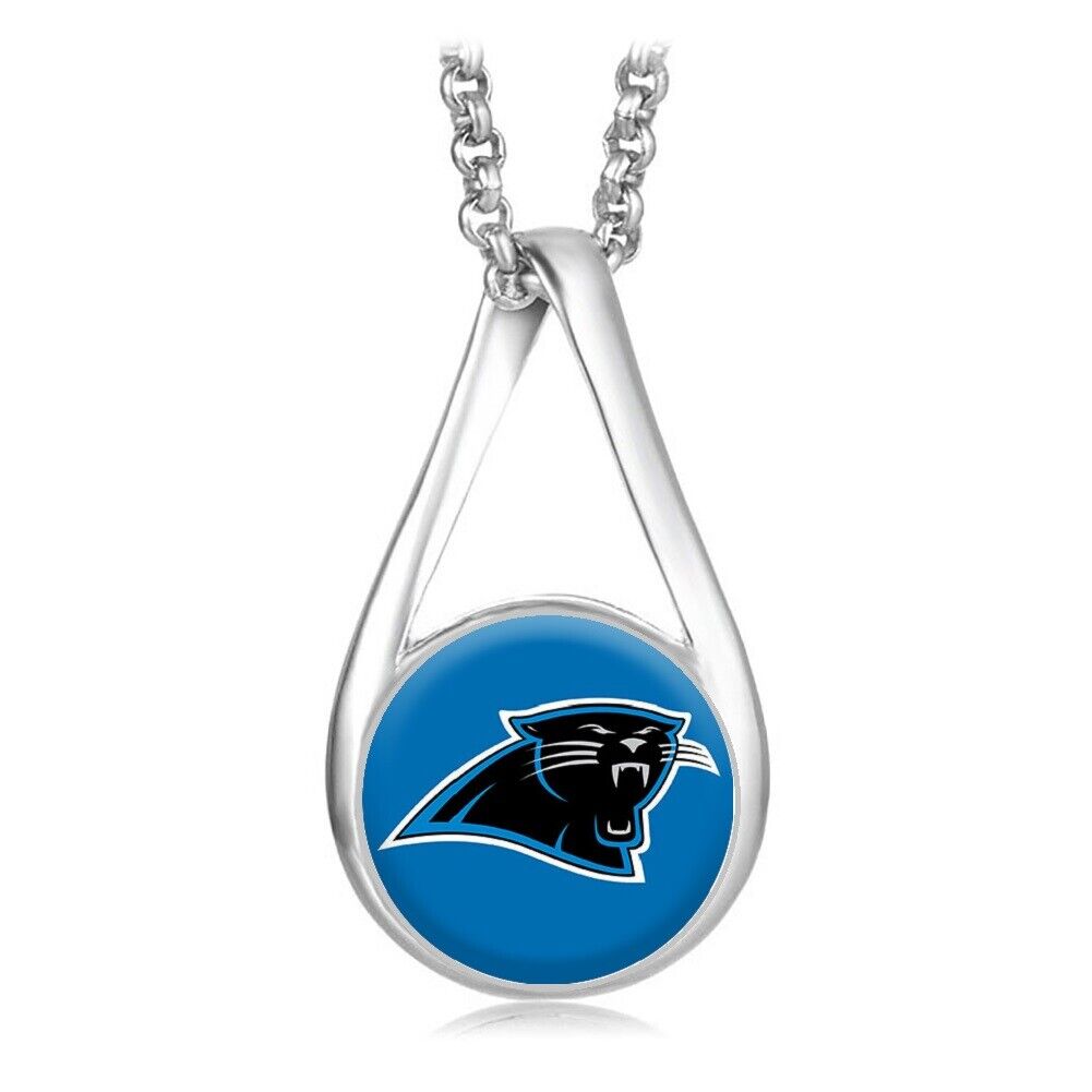 Carolina Panthers Womens Sterling Silver Link Chain Necklace With Pendant D28