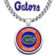 Large Florida Gators 24" Chain Stainless Steel Pendant Necklace Free Ship' D30