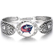 Columbus Blue Jackets Hockey Gift Women'S Sterling Silver Bracelet Jewelry D3