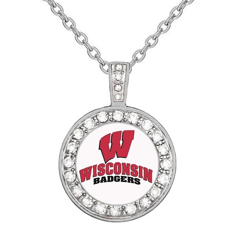 Wisconsin Badgers Womens Sterling Silver Necklace College Gift D18