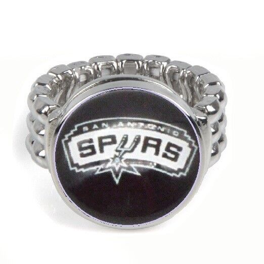 San Antonio Spurs Basketball Silver Mens Womens Ring Fits All Sizes W Gift Pk D2