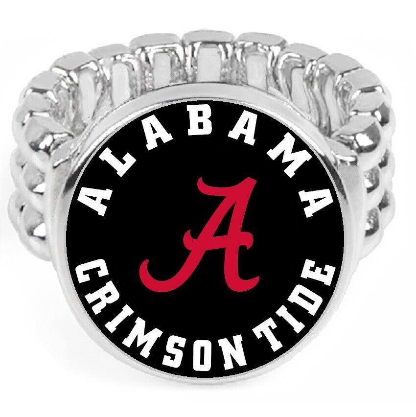 Black Alabama Crimson Tide Mens Womens Ring Jewelry Gift Fits All Sizes D2