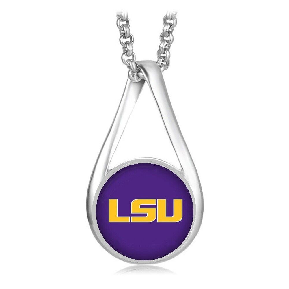 Purple Lsu Tigers Womens Sterling Silver Necklace Louisiana State Gift D28