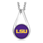 Purple Lsu Tigers Womens Sterling Silver Necklace Louisiana State Gift D28