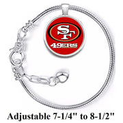 San Francisco 49Ers Silver Womens Link Bracelet W Gift Pkg D10