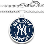 New York Yankees Mens Womens 925 Sterling Chain Necklace Baseball Gift A1