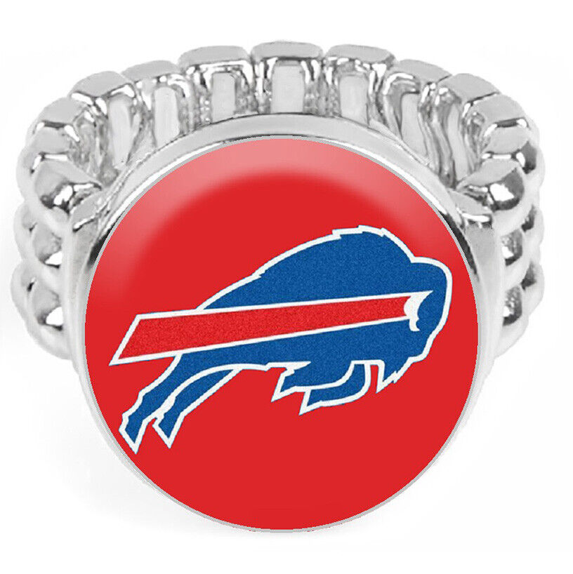 Buffalo Bills Silver Men'S Women'S Football Ring Fits All Sizes W Gift Pkg D2