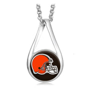 Cleveland Browns Women'S Sterling Silver Link Chain Necklace With Pendant D28