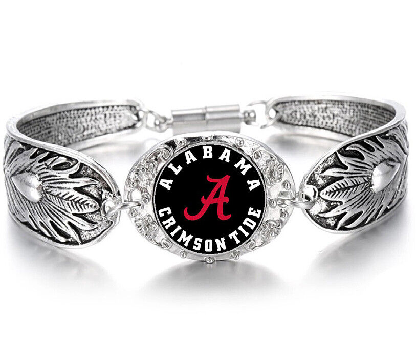 Alabama Crimson Tide Womens 925 Sterling Silver Necklace Bracelet Gift Set D3D18