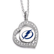 Tampa Bay Lightning Womens Sterling Silver Link Chain Necklace With Pendant D19