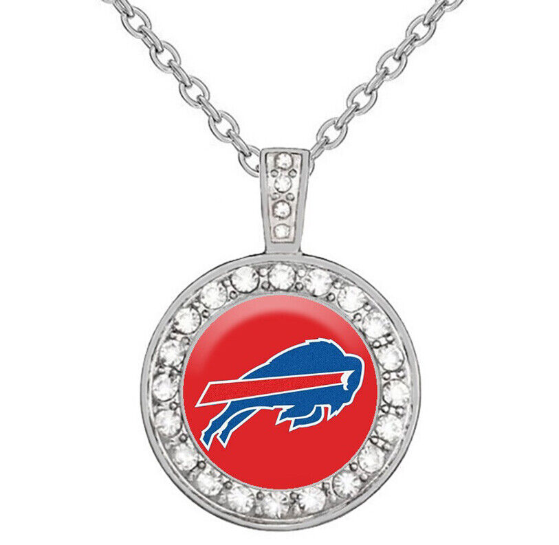 Buffalo Bills Womens 925 Sterling Silver Necklace With Pendant Football Gift D18