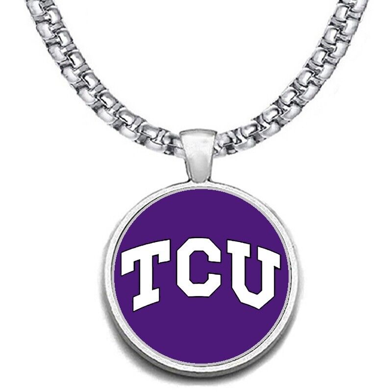 Large Tcu Horned Frogs 24" Chain Stainless Steel Pendant Necklace Free Ship' D30