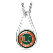 Miami Hurricanes Womens Sterling Silver Necklace University Of Gift D28R
