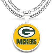 Special Green Bay Packjers Mens Womens Cheesehead Chain Necklace And Pend D9