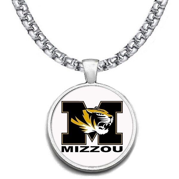 Large Missouri Tigers 24" Chain Stainless Steel Pendant Necklace Free Ship' D30