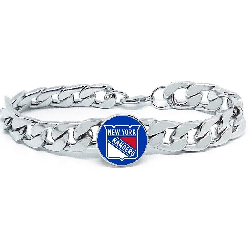 New York Rangers Ny Gift Men'S Women'S Stainless Steel Bracelet Giftpkg D4