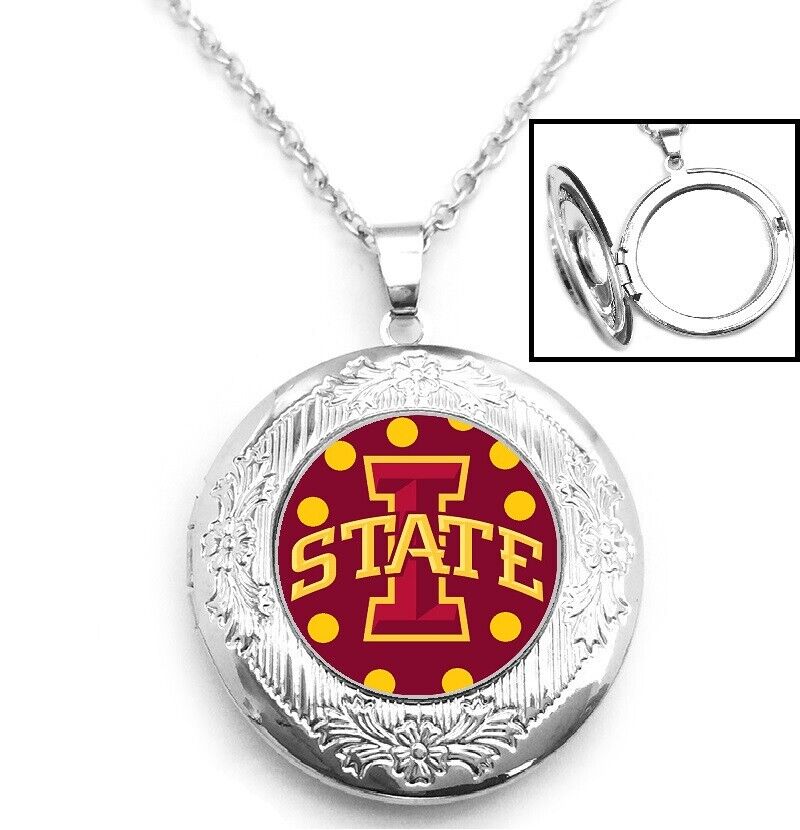Iowa State Cyclones Womens Sterling Silver Necklace With Locket Jewelry Gift D16