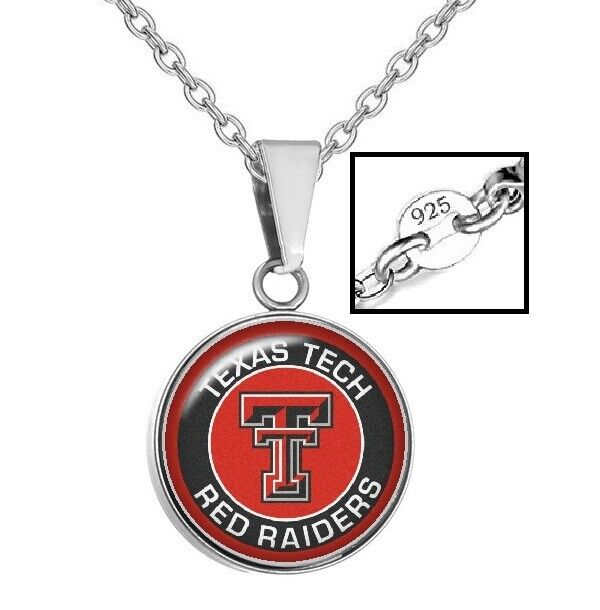 Texas Tech Red Raiders Mens 925 Sterling Chain Necklace University State Gift A1