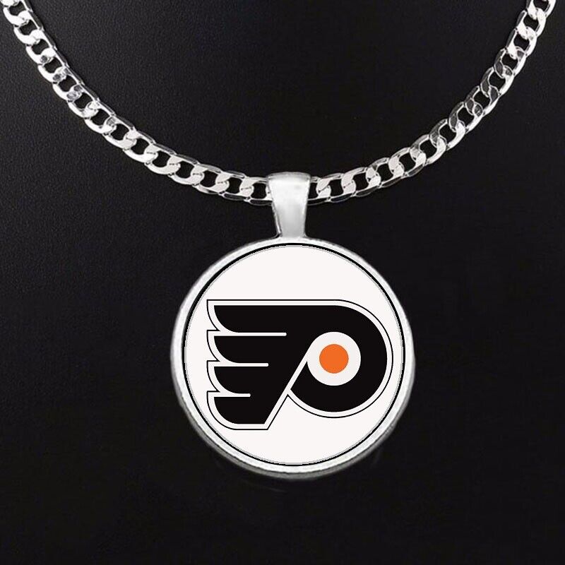 Large Philadelphia Flyers Necklace Stainless Steel Chain Hockey Free Ship' D5