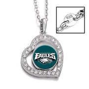 Philadelphia Eagles Womens 925 Sterling Silver Link Chain Necklace D19