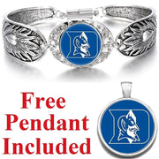 Duke University Blue Devils Womens Sterling Silver Bracelet Jewelry Gift D3