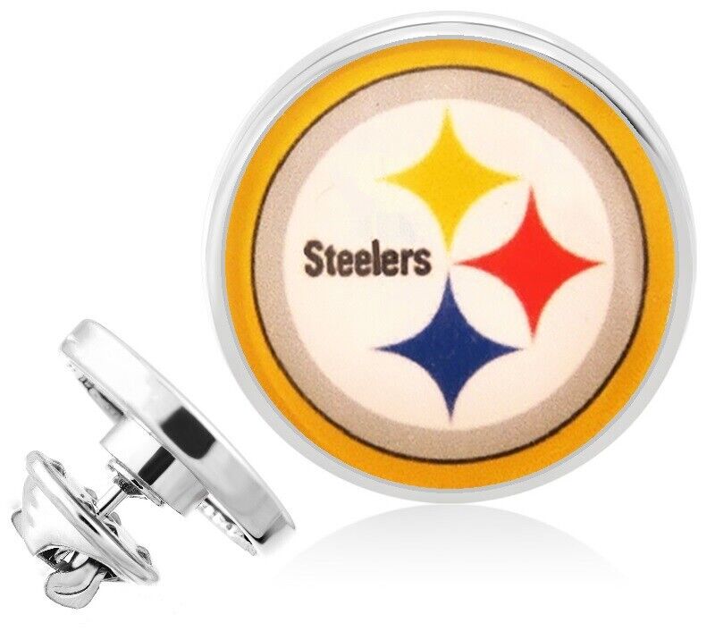 Pittsburgh Steelers Silver Pin Lapel Broach Football Team Gift W Gift Pkg D23