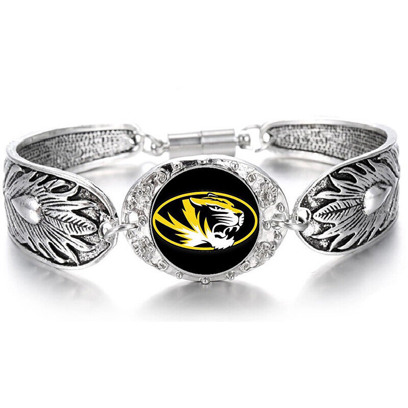 Mizzou University Missouri Tigers Women Sterling Silver Bracelet Jewelry Gift D3