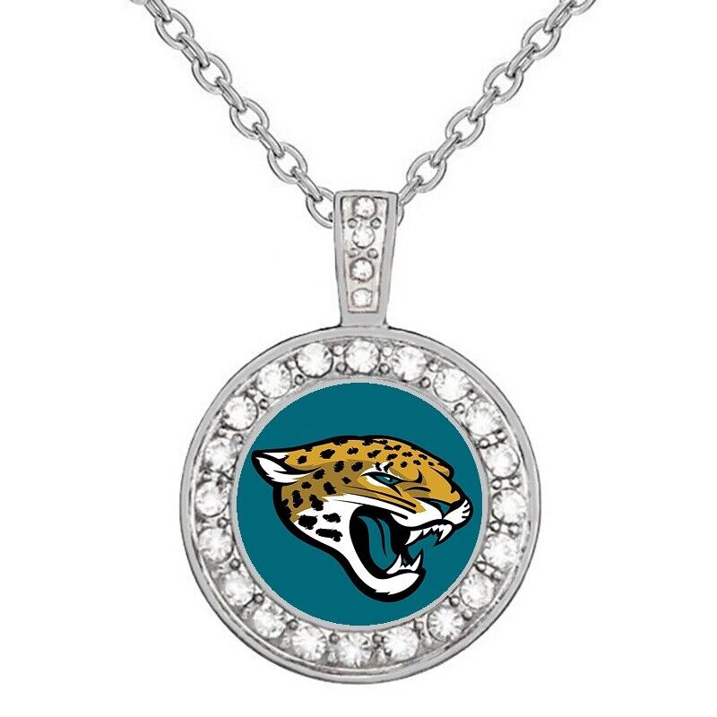 Jacksonville Jaguars Elegant Womens 925 Sterling Silver Necklace Football D18