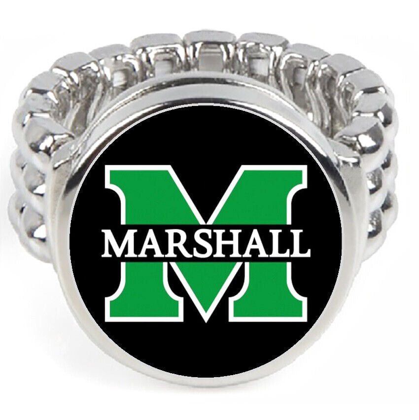 Marshall Thundering Herd Silver Mens Womens University Ring Fits All W Giftpk D2