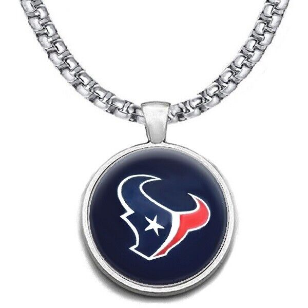 Large Houston Texans Necklace Stainless Steel Chain Football Free Ship' D30