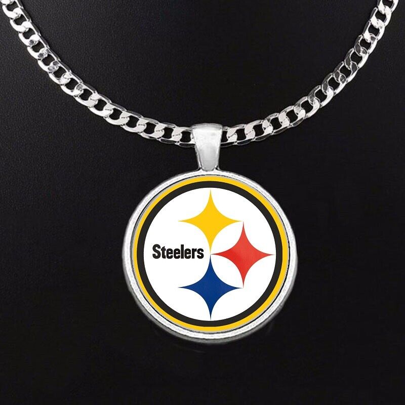 Pittsburgh Steelers Mens Womens 24" Stainless Steel Chain Pendant Necklace D5