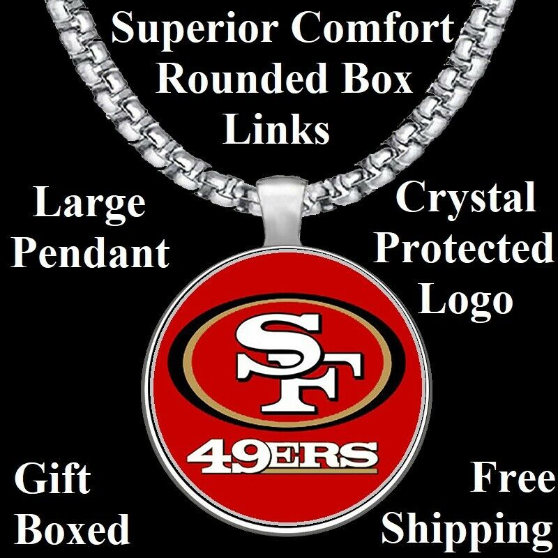 San Francisco 49Ers Mens Womens 20" Stainless Chain Link Pendant Necklace D30