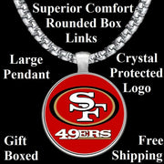 San Francisco 49Ers Mens Womens 20" Stainless Chain Link Pendant Necklace D30