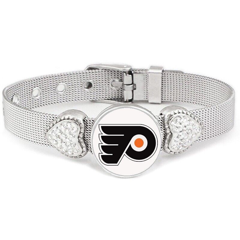Philadelphia Flyers Womens Adjustable Silver Hearts Bracelet Jewelry Gift D26