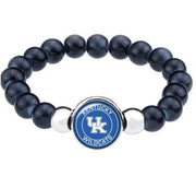 Uk University Of Kentucky Wildcats Womens Mens Black Bead Chain Bracelet Gift D1