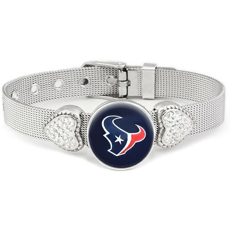 Houston Texans Womens Adjustable Silver Bracelet Jewelry Gift D26