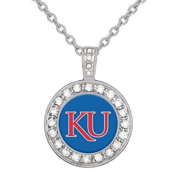 University Of Kansas Jayhawks 925 Sterling Silver Necklace College W Gift D18